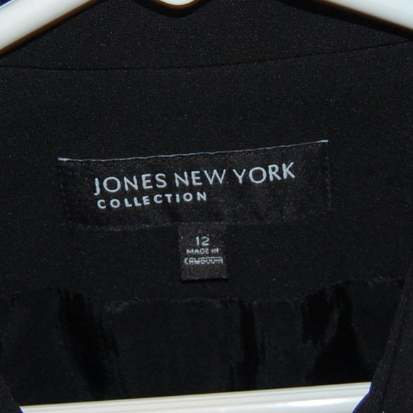 JONES NEW YORK Collection Black 6 Button Jacket Size 12 - Picture 7 of 7